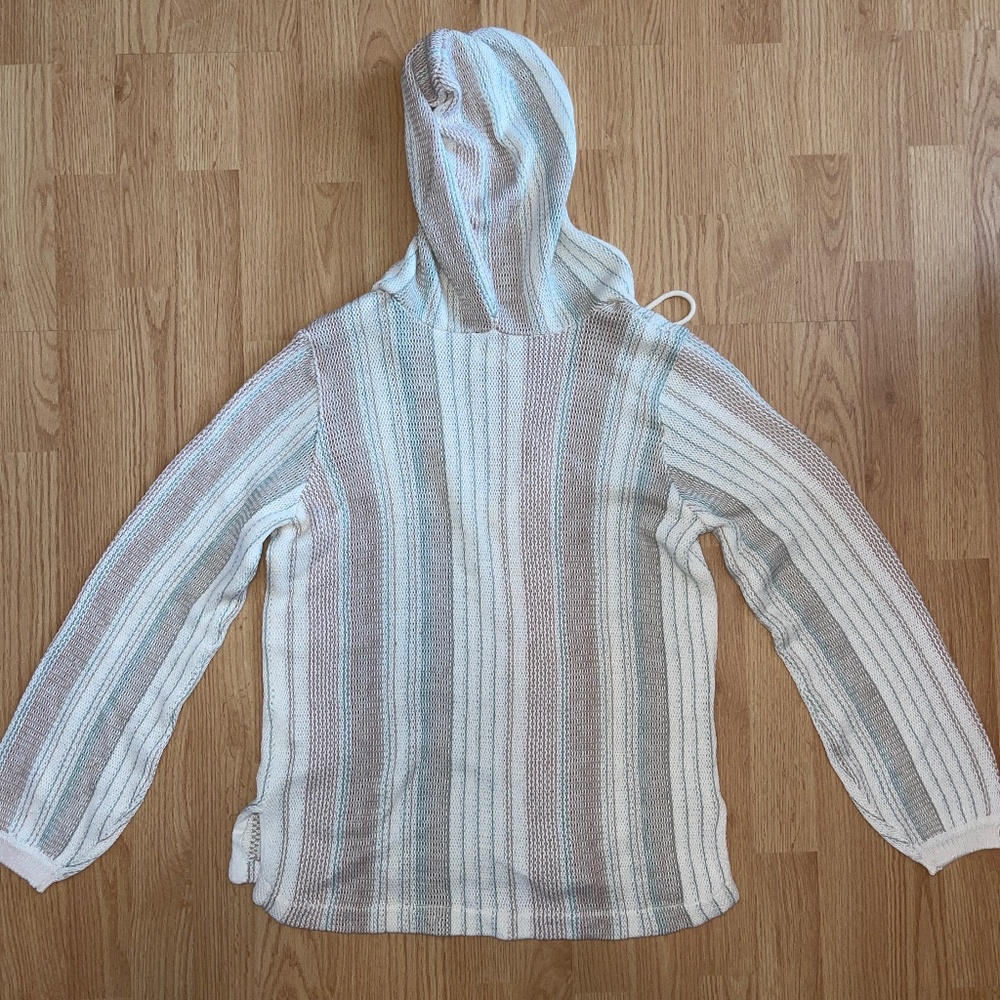 Women’s O’Neill Cable Knit V-Neck Long Sleeve Hooded Top / Hoodie / Sweater S-M - Picture 7 of 7